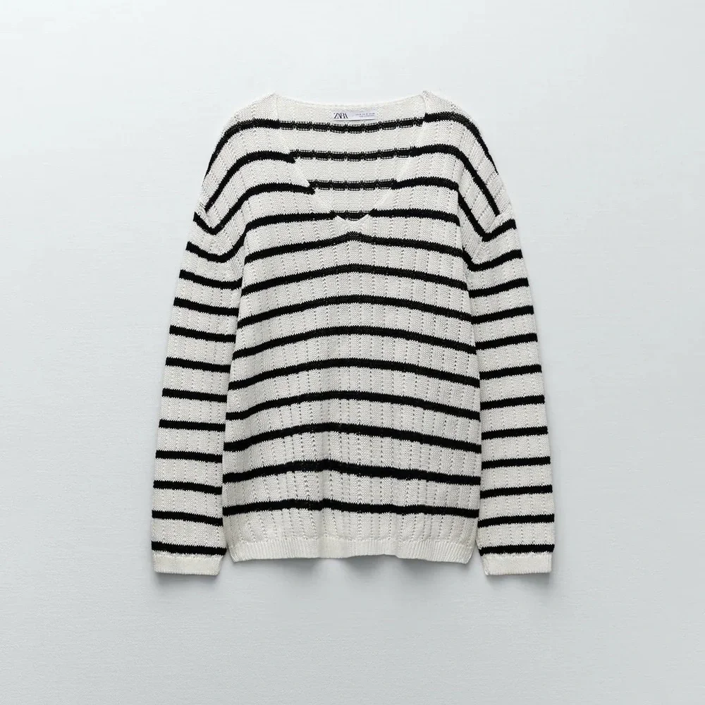 Zara linen blend knit sweater - Picture 7 of 10